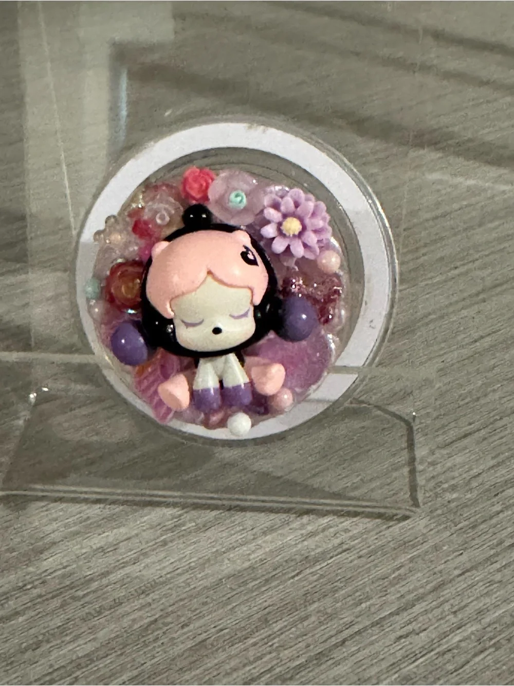 Skull Panda Character PopSocket-Style Phone Grip